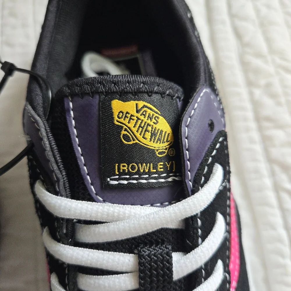 Vans Rowley Skate Women 9.5 Pop Cyber Pink  And Black Y2k 022026 - Picture 2 of 10